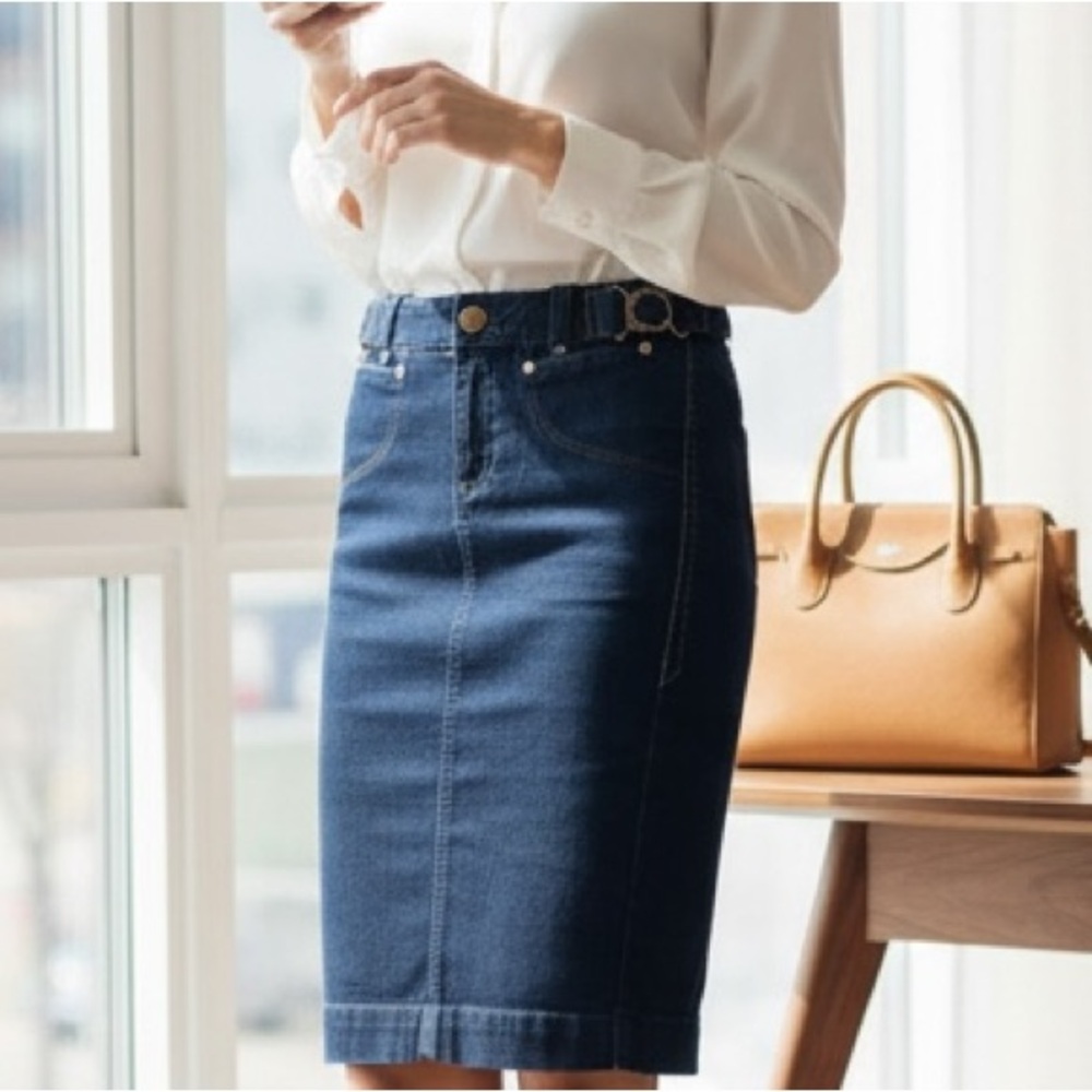 AX Armani Exchange Denim Pencil Skirt